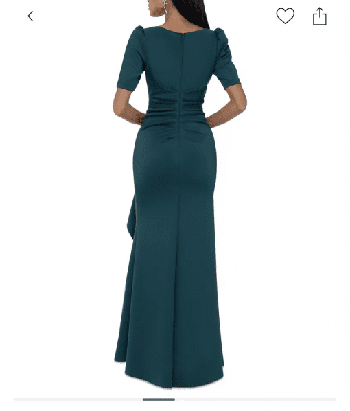 XSCAPE Petites Womens Drapey Maxi Evening Dress 8 - Image 2