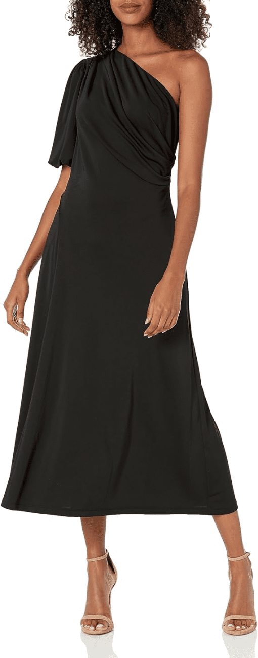 Maison Tara Women's Cutout One-Shoulder Maxi Dress - Black 4