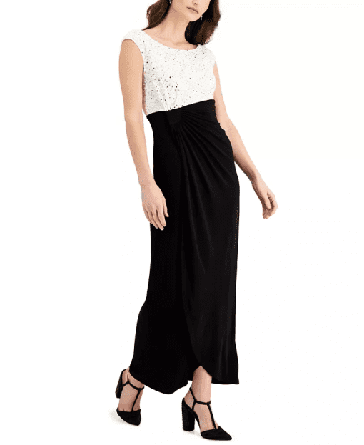 CONNECTED DRESS WOMEN BLACK WITHE 20W