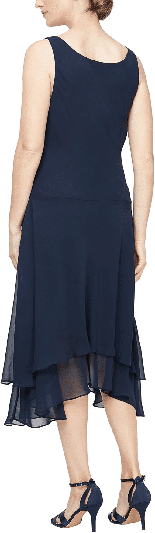 SLNY DRESS WOMEN BLUE 2 - Image 2