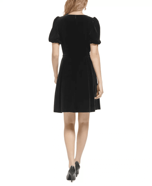 Karl Lagerfeld Paris Womens Velvet Knee-Length Shift Dress 10 - Image 2