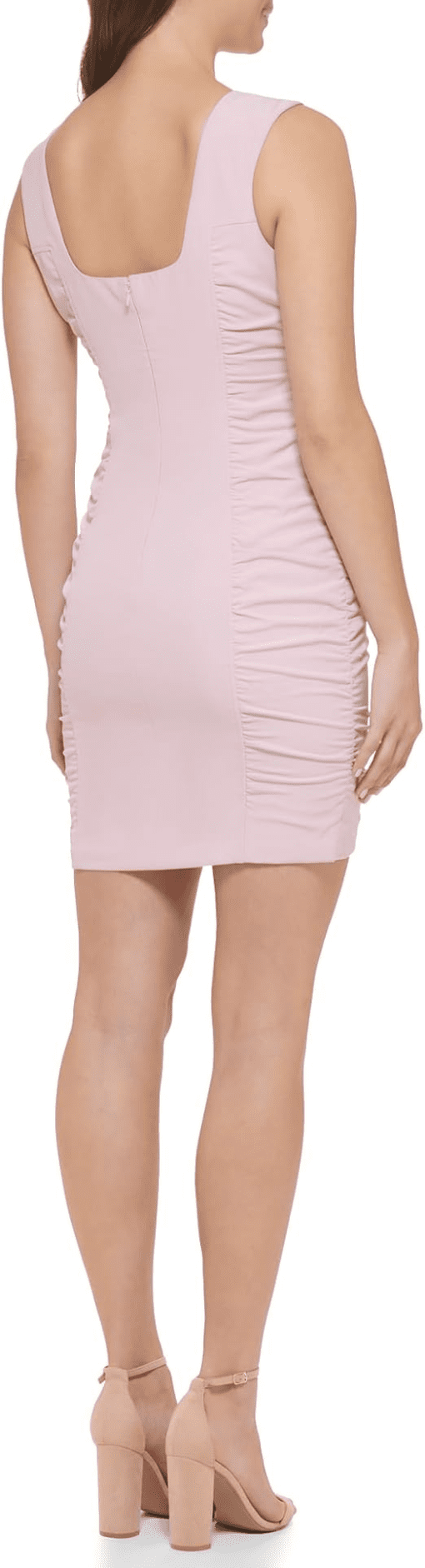 Guess Women's Ruched Mini Dress - Light Rose - Size 12 - Image 4