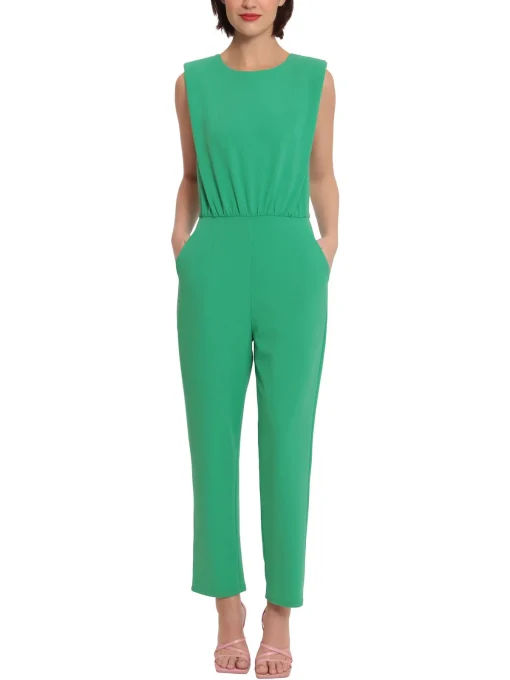 Donna Morgan Womens Crepe Pocketed Jumpsuit size 10 - Image 2