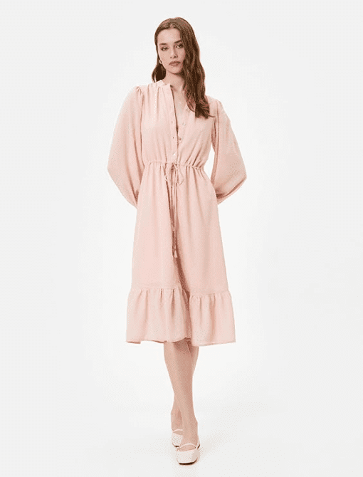 Style & Co Women's Shadow-Striped Ruffle-Hem Dress, Created - Blush S - Image 2