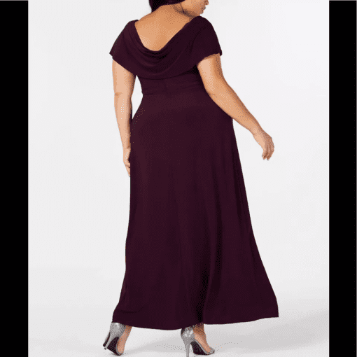 Alex Evenings Plus Size Purple Formal Gown - Evening Dress 24W - Image 3