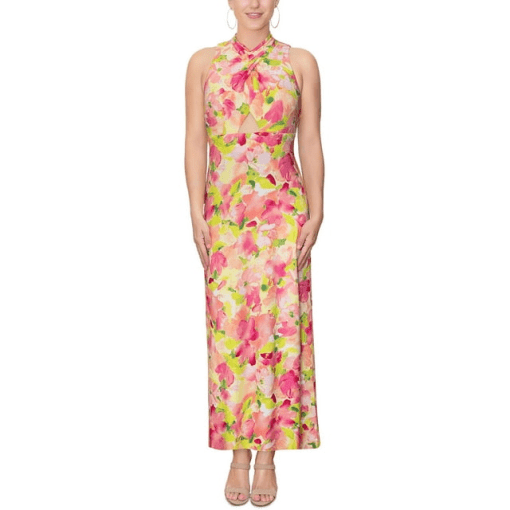 Rachel Fran Womens Printed Long Maxi Dress S