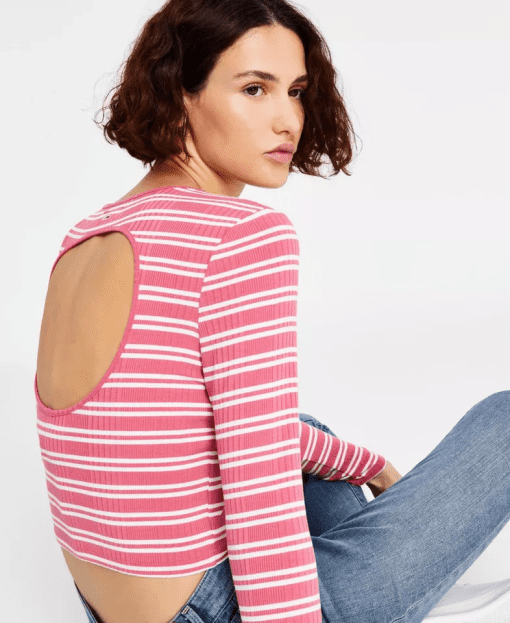 Tommy Jeans Womens Striped Ribbed size S - Image 3