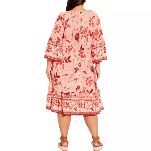 City Chic Floral Midi Dress - Pink, Plus Size 22/24 - Women's Dresses - Image 2