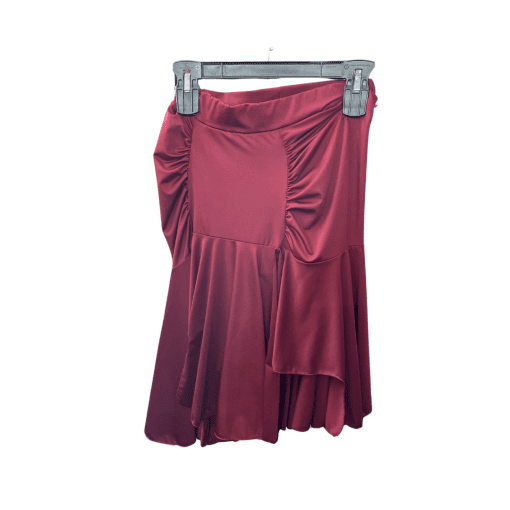 Burgundy Ruffle Skirt - Size 4 - Women's Dance Skirt