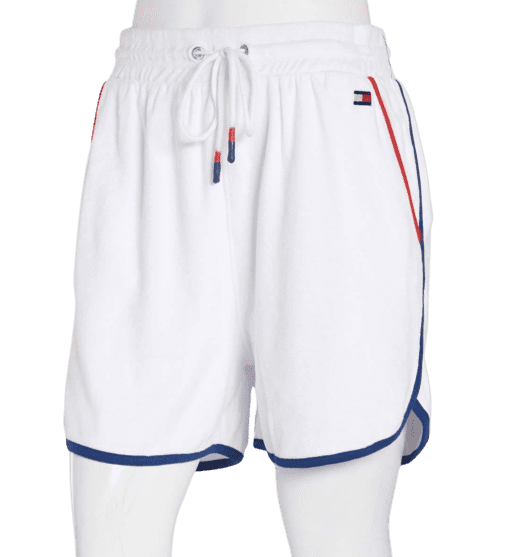 Tommy Hilfiger White Terry Shorts Women's L - Sport Shorts