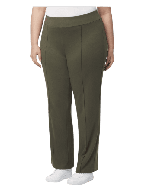 Jones New York Plus Olive Straight Leg Pants - 1X - Women's Trousers