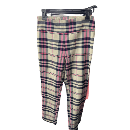 Crown & Ivy Plaid Leggings Size 8 Pink/Tan - Women's Pants