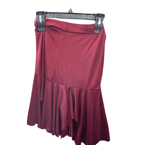 Burgundy Ruffle Skirt - Size 4 - Women's Dance Skirt - Image 2