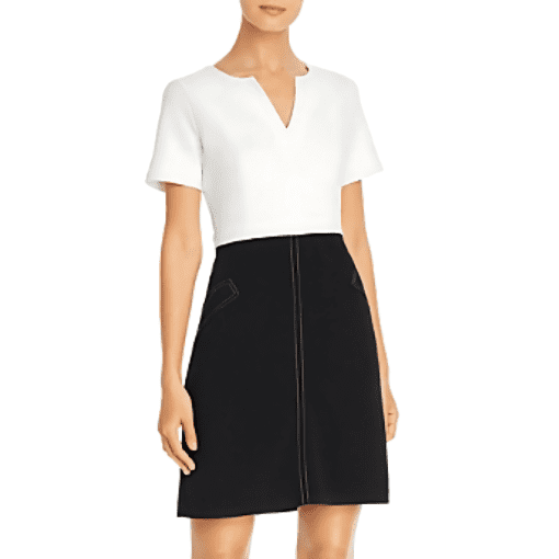 Karl Lagerfeld Paris Womens V Neck Colorblock Mini Dress 4