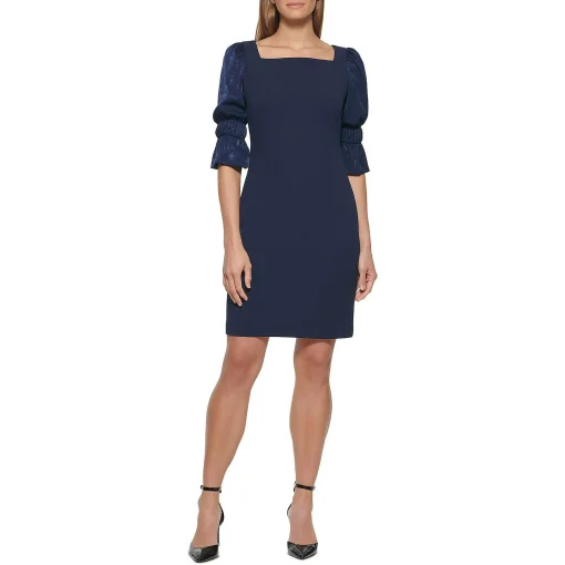 Dkny Puff Combo-Sleeve Sheath Dress size 8