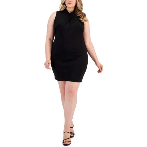 RACHEL ROY Plus Black Sleeveless Mini Dress Size 14W - Cocktail Dress