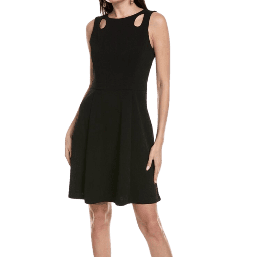 Tahari ASL Womens a-Line Mini Dress 8 Black