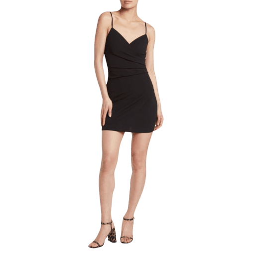 Emerald Sundae Womens Mini Gathered Bodycon Dress black L