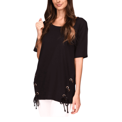 Michael Michael Kors Lace-up Tunic, Regular & Petite - Black P/XL