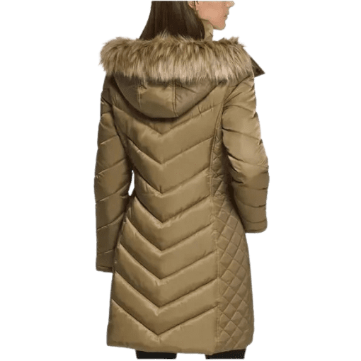 Kenneth Cole Women's Faux-Fur-Trim size s