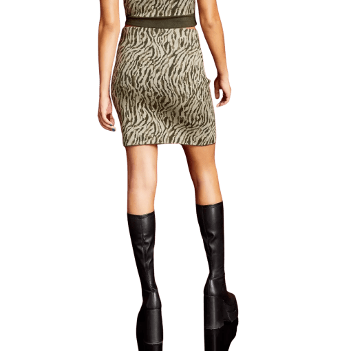 Royalty by Maluma Zebra Print Mini Skirt - Olive - XL - Skirts - Image 2