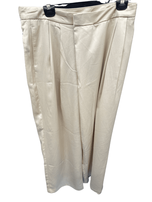 DKNY Beige Wide Leg Pants Size 12 - Women's Trousers