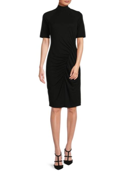 Calvin Klein Women's Mock-Neck Bodycon Dress - Black 16