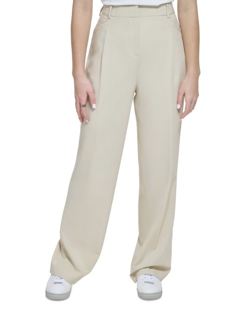 Pikeperch Beige Wide Leg Dress Pants - Size 6 - Women's Trousers