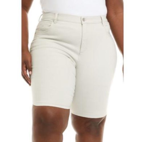 Karl Lagerfeld White Bermuda Shorts Plus Size 22W - Women's Bottoms