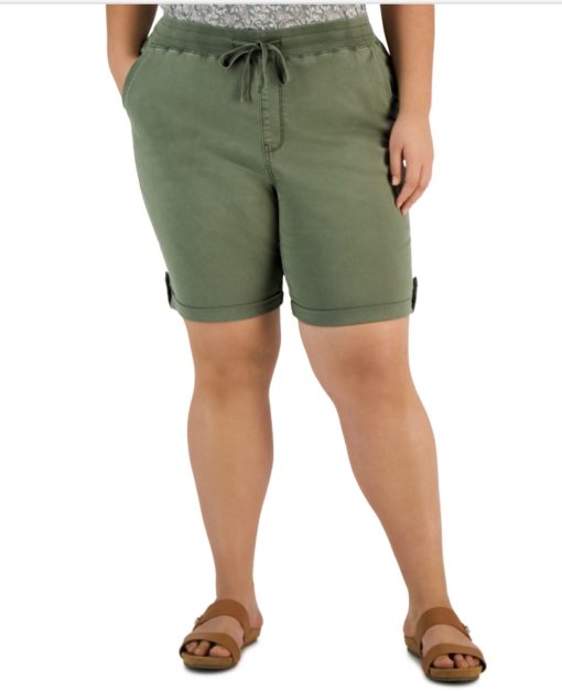 Style & Co Plus Olive Green Shorts 3X - Women's Plus Size Shorts