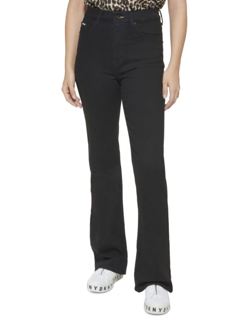 Dkny Jeans Women's Boreum High-Rise Flared Jeans - Rinse Black 26/2