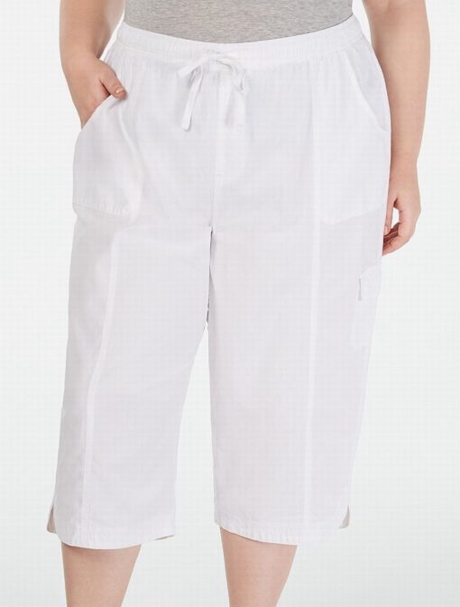 Karen Scott White Capri Pants Plus Size 1X - Women's Pants