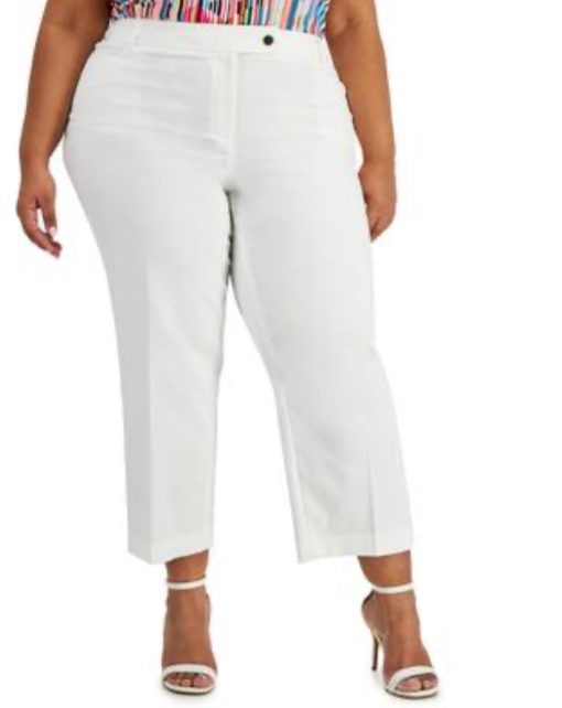 Calvin Klein Plus White Ankle Pants - Size 24W - Women's Trousers