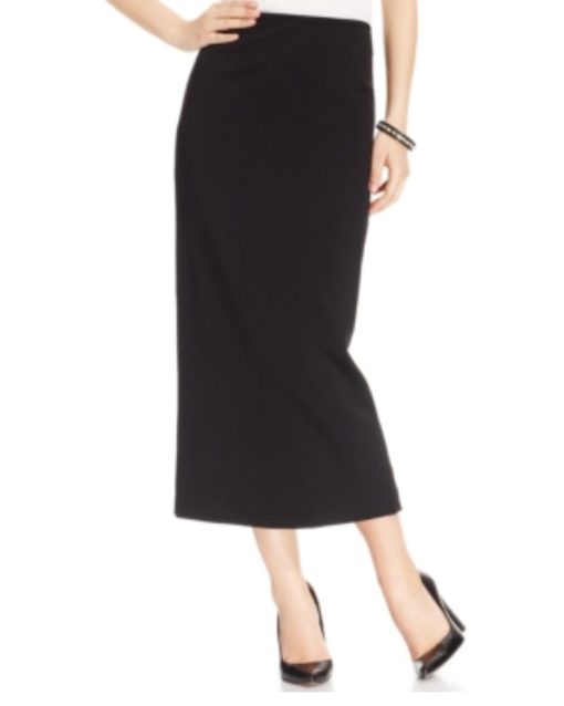 Kasper Women's Solid Straight Skirt, Black, 18