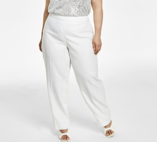 ANNE Klein Plus White Tweed Pants 18W - Women's Trousers