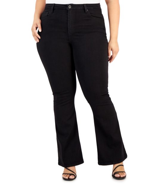 Regeneration Plus Black Flare Jeans - Plus Size 18 - Women's Denim