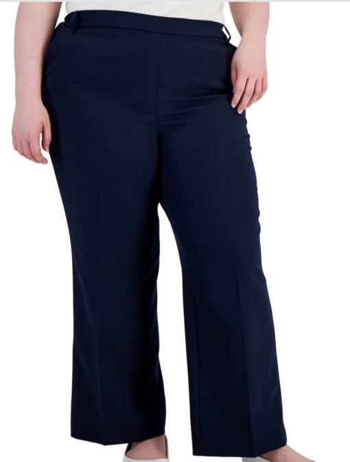 Alfani Plus Navy Wide Leg Pants 20W - Plus Size Work Pants