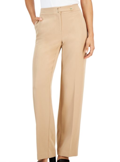 Nine West Khaki Wide Leg Pants Size 8 - Women's Trousers