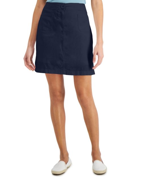 Karen Scott Navy Skirt Women's Size 14 - Mini Skirt