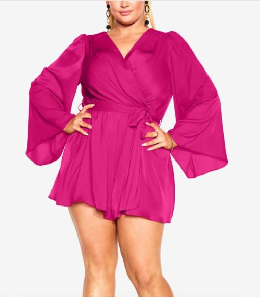 City Chic PLAYSUIT NOELLE - Shock Pink - 16