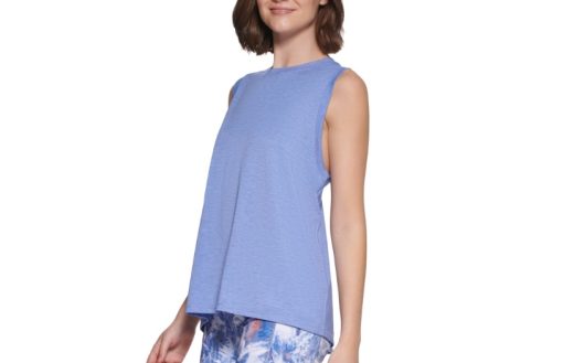 Calvin Klein Women's Blue Tank Top - Small - Workout Top