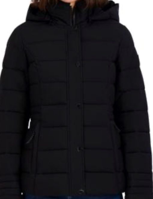 Nautica Women's Hooded Packable Puffer Coat, Created for Macy's - Black size xxs