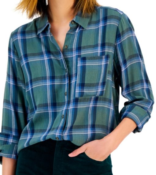 Style & Co Women's Plaid Shirt, Created for size S