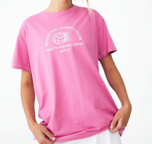 BODY COTTON on Women S Active Organic T-Shirt Pink Size Medium