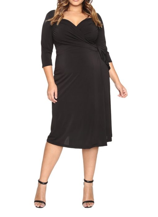 KIYONNA Sweetheart Neck Wrap Dress size 0x