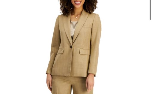 Le Suit Women's Straight-Leg Pantsuit, Regular & Petite Sizes - Tan 6