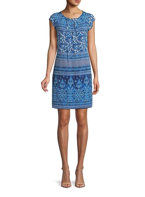 KARLLAGERFELDPARIS Women's Bow Printed Dress - Blue - Size 8