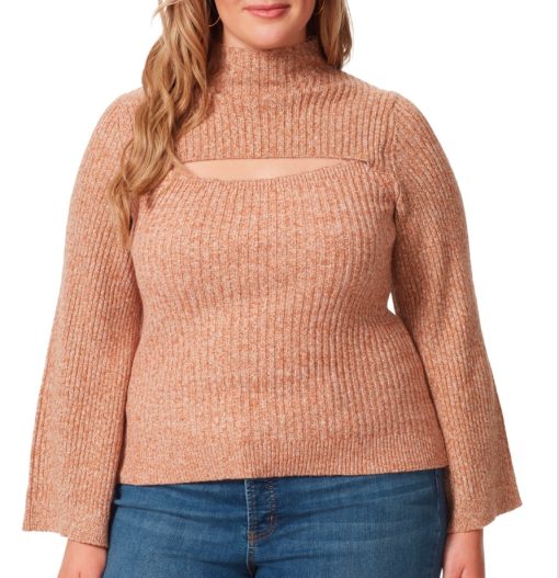 Jessica Simpson Trendy Plus Size Kaida Cutout Sweater size 1X