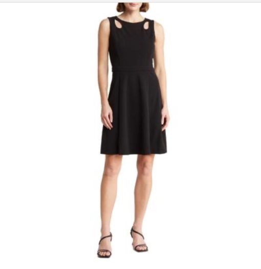 TAHARI ASL Cutout Fit & Flare Dress size 16