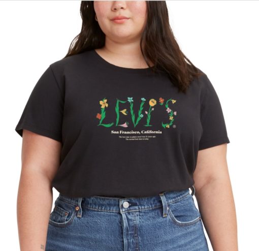 Levi's Women's Plus Size Logo Perfect T-Shirt, 2X